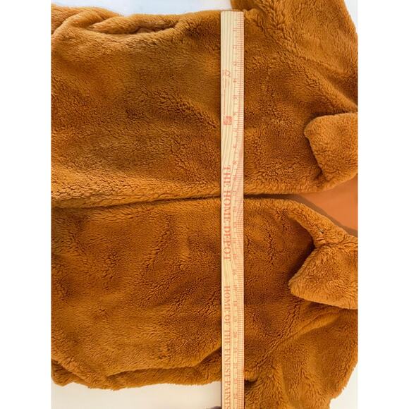 Express Tedy Coat Orange Size L - Picture 6 of 9